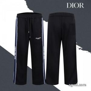 Diorディオールスモールロゴ刺繍サイドリボンストレートパンツ