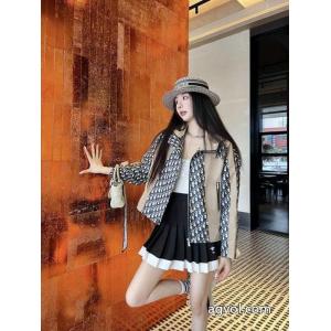 DIORパッチワークプリントクラシックなオールドフラワージャカードコート
