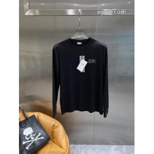 ディオールの新ラウンドネック長袖Tシャツネットレッド