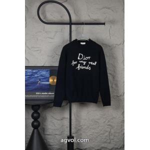 diorディオールCD新作刺繍ニットプルオーバークルーネックセーター