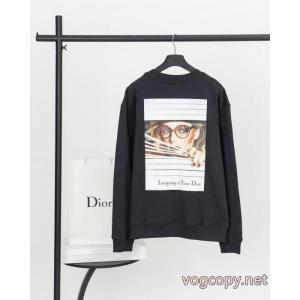 DIORフィギュアプリント模様の服着丸首パーカー