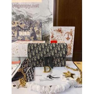 Diorクラシックなオールドフラワーの大判wocチェーンバッグ鞍バッグ