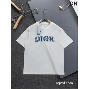 優れた品質 超カッコイイ 大人気!!完売前にDIOR半袖Tシャツブランド 偽物 通販