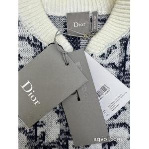 Dior/ディオールObliqueオールドフラワーニット野球ファスナーカーディガン