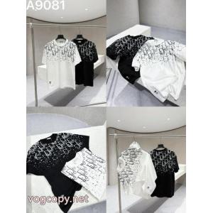 Diorディオール26 ss新作刺繍重工芸ロゴアルファベット半袖Tシャツ