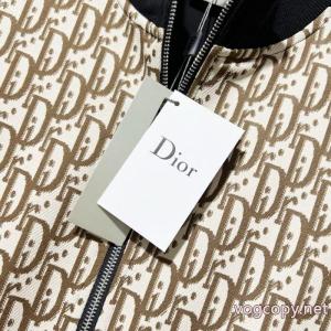 DIOR/ディオール衝突カラースプライス技術老花文字LOGO満印ロゴジッパーコート