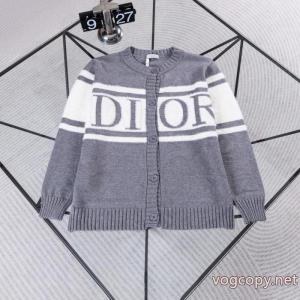 Diorディオール2026クラシックアルファベット混色ニットカーディガンニットコート