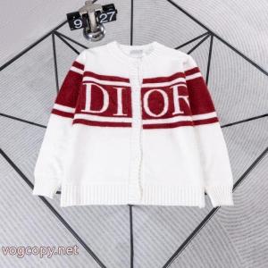 Diorディオール2026クラシックアルファベット混色ニットカーディガンニットコート