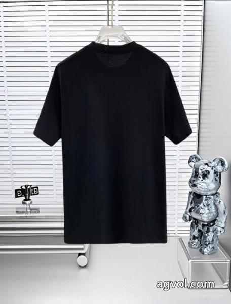DIOR25SS高バージョン胸貼りプリントロゴラウンドネック半袖Tシャツ 3