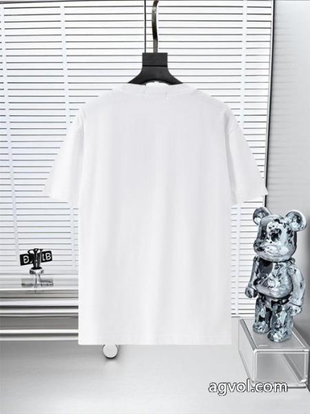 DIOR25SS高バージョン胸貼りプリントロゴラウンドネック半袖Tシャツ 2