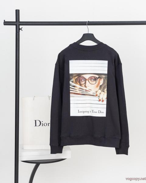 DIORフィギュアプリント模様の服着丸首パーカー 0 