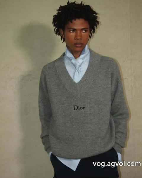 diorアルファベットロゴVネックニットセーター 0 