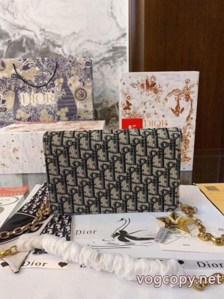 Diorクラシックなオールドフラワーの大判wocチェーンバッグ鞍バッグ 6 