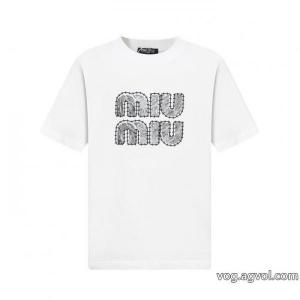 MIUMIUスーパー コピー どこで 買える半袖Tシャツ在庫あり即発 今季人気絶大 圧倒的な存在感
