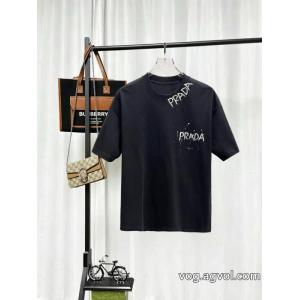 ブランド コピー s 級半袖TシャツPRADA高級感溢る 暖かな着心地 素敵デザイン未入荷ブランド