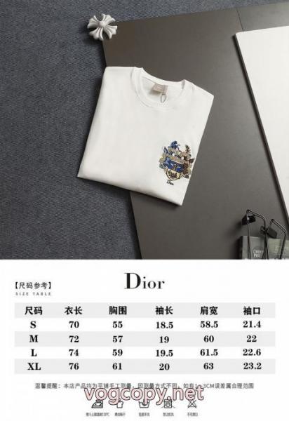 HOTお買い得 確保済み安心国内発送 高級感UPDiorブランド フェイク半袖Tシャツ 3