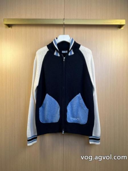 dior/ディオールバックアルファベット刺繍ブルーベル花毛織ジャケット 0