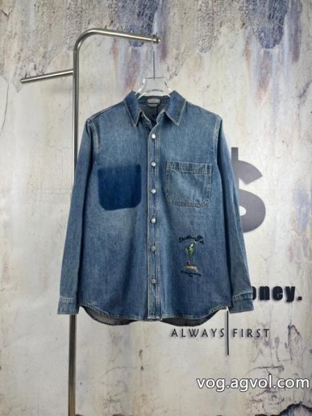 DIORディオール26 FW CDスズランアシンメトリーデザインデニムジャケット 0