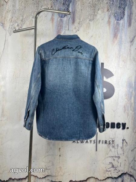 DIORディオール26 FW CDスズランアシンメトリーデザインデニムジャケット 1