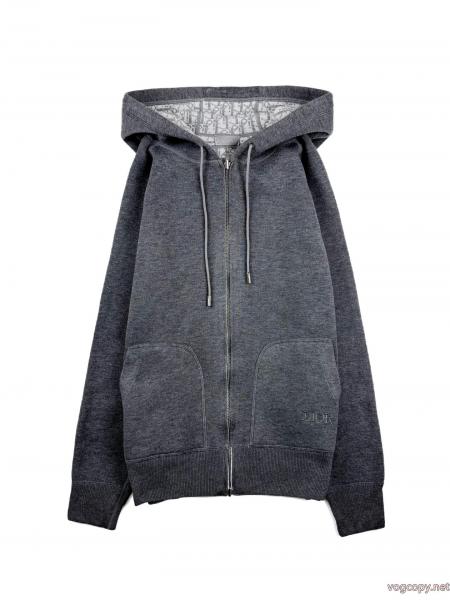 DIORディオールFW 25秋コットン連帽ドローコードプリントスポーツ長袖ジャケットジャケット男性用 0 