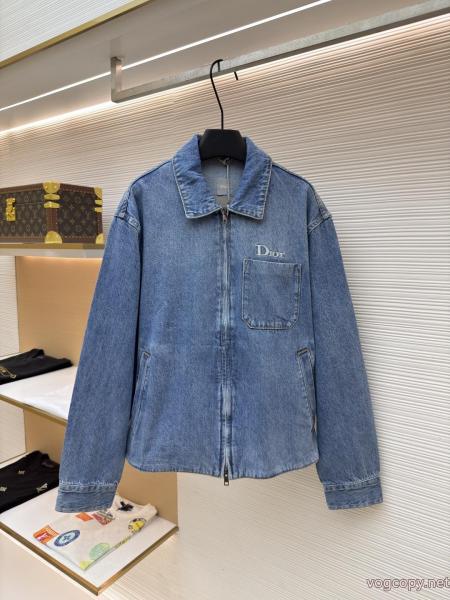 Diorディオールポケット刺繍スタッズデニムコート 0 
