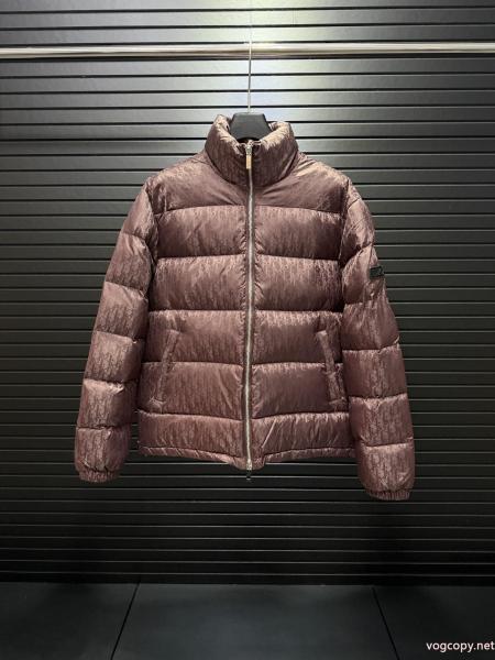 Diorディオールoblique暗紋老フラワースタンドカラーダウンジャケット 0 