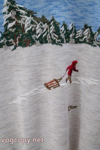 Dior/ディオールSS 26スキーシリーズ冬の雪景色混紡ジャカードラウンドネックセーター 4
