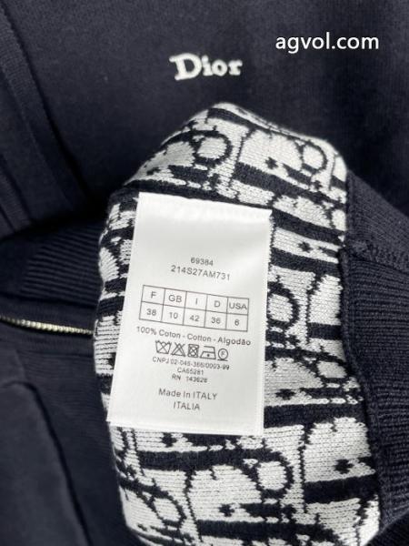 DIORディオールOBLIQUE FW 26秋シリーズピュアカラー刺繍ジッパージャカード連帽パーカーメンズ 2