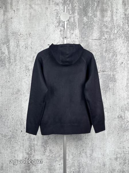 DIORディオールOBLIQUE FW 26秋シリーズピュアカラー刺繍ジッパージャカード連帽パーカーメンズ 4