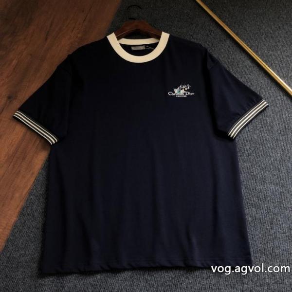 DIOR/ディオール2026春夏新作高品質刺繍ロゴ半袖Tシャツ 0 