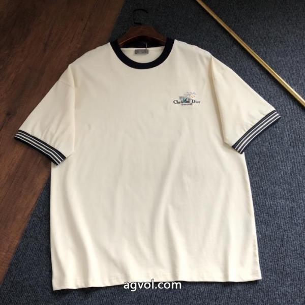 DIOR/ディオール2026春夏新作高品質刺繍ロゴ半袖Tシャツ 5 