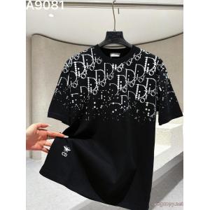 Diorディオール26 ss新作刺繍重工芸ロゴアルファベット半袖Tシャツ