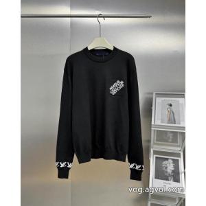 LV｜控えめ質感黒ニットデイリー通勤本命セーター
